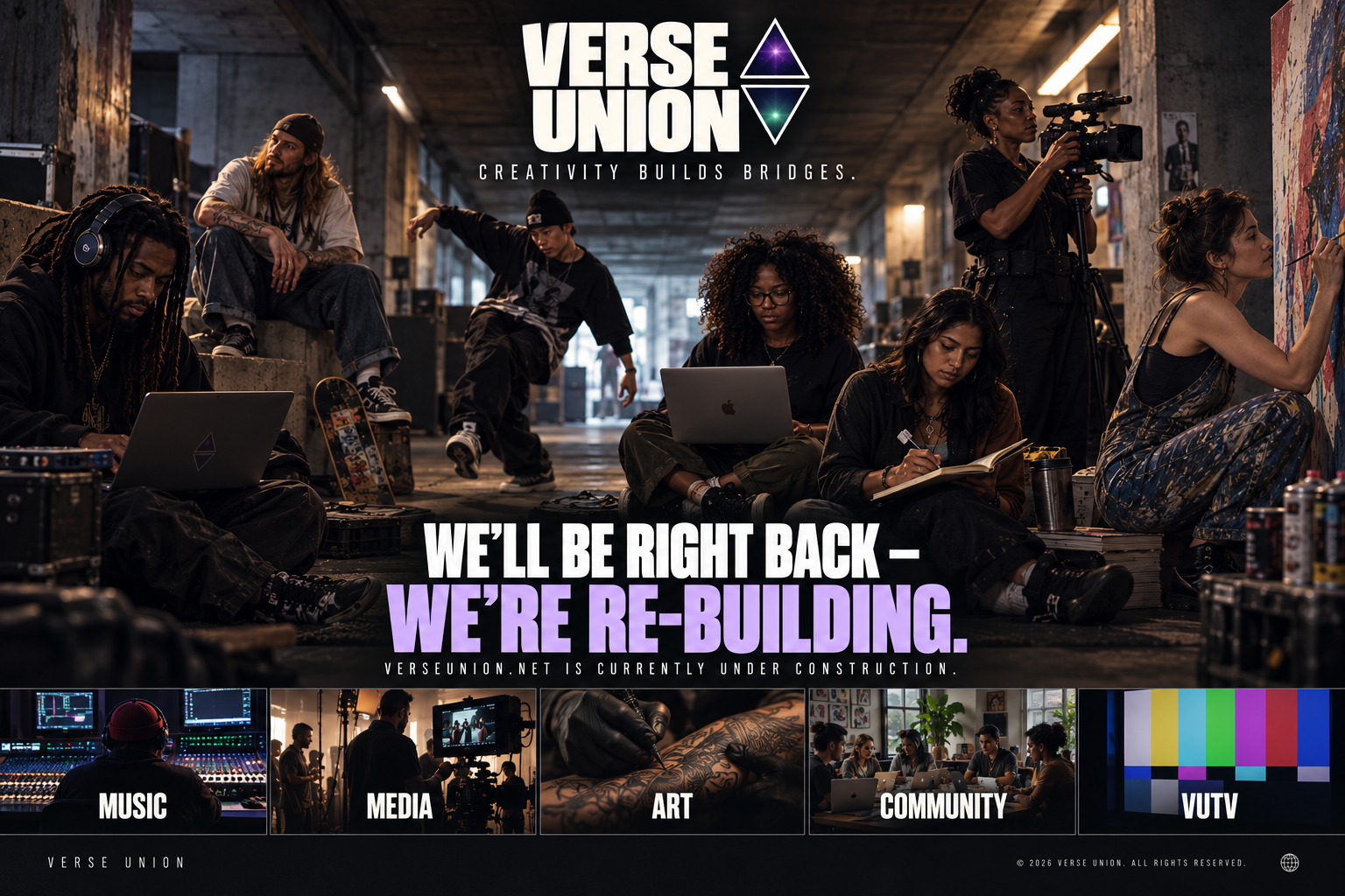 Verse Union — We'll be right back. We're re-building.
